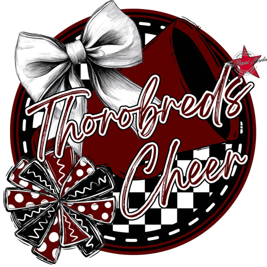 Thorobreds Circle Cheer Frame-Maroon