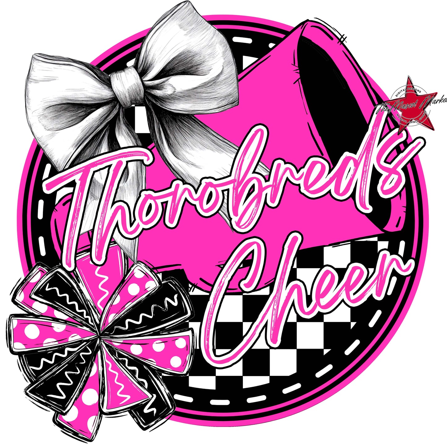 Thorobreds Circle Cheer Frame-Pink