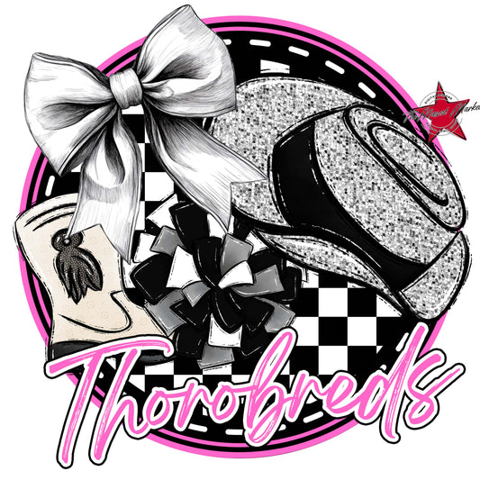 Thorobreds Circle Drillteam Frame-Baby Pink