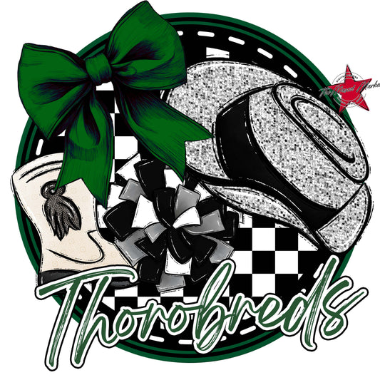 Thorobreds Circle Drillteam Frame-Green