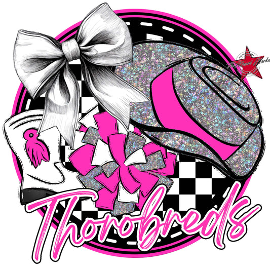 Thorobreds Circle Drillteam Frame-Pink