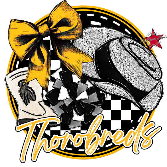 Thorobreds Circle Drillteam Frame-Yellow
