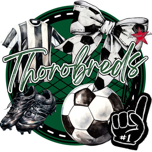 Thorobreds Circle Soccer Frame-Green