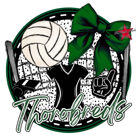 Thorobreds Circle Volleyball Frame-Green