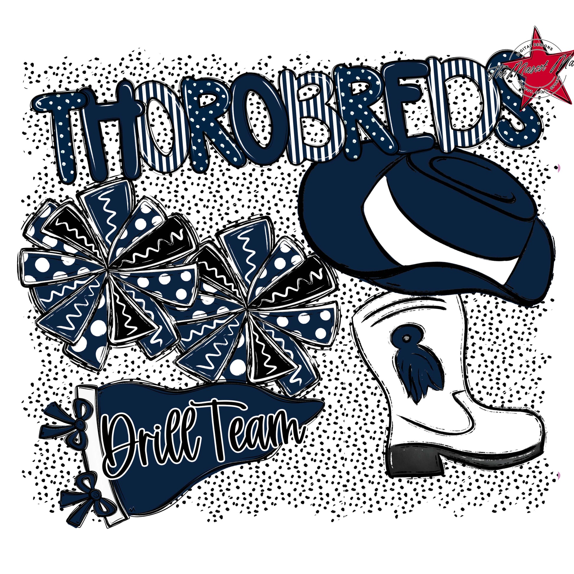 Thorobreds Drillteam Spirit-Navy