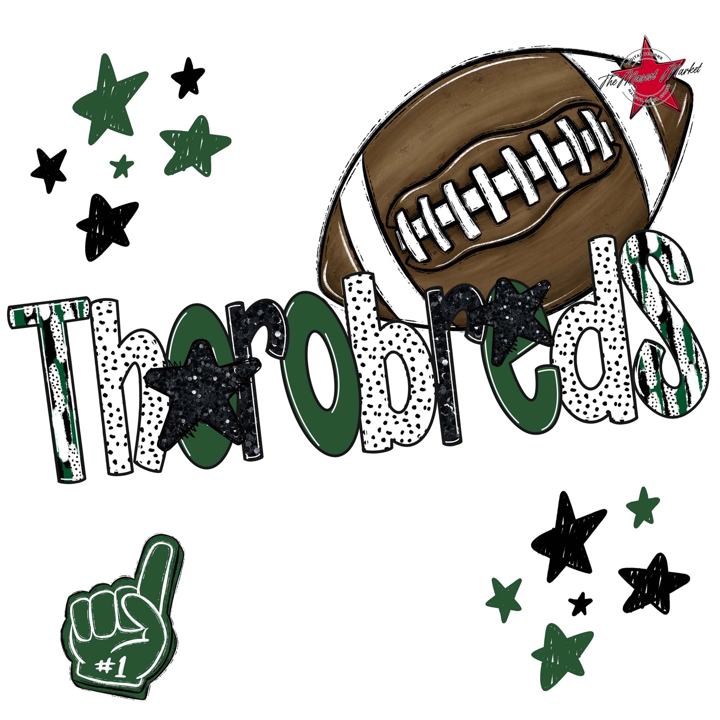 Thorobreds Football Scrape-Green