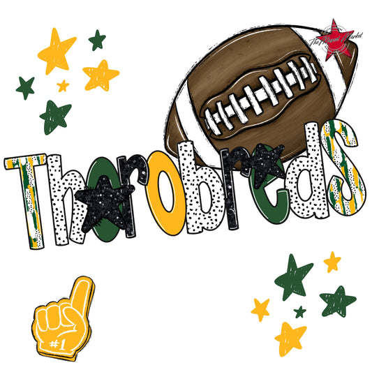 Thorobreds Football Scrape-Green & Yellow