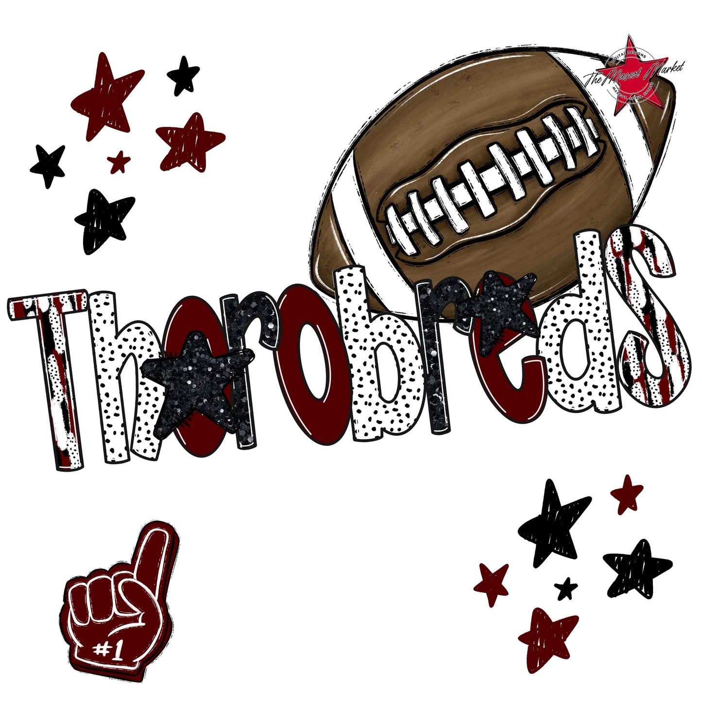 Thorobreds Football Scrape-Maroon