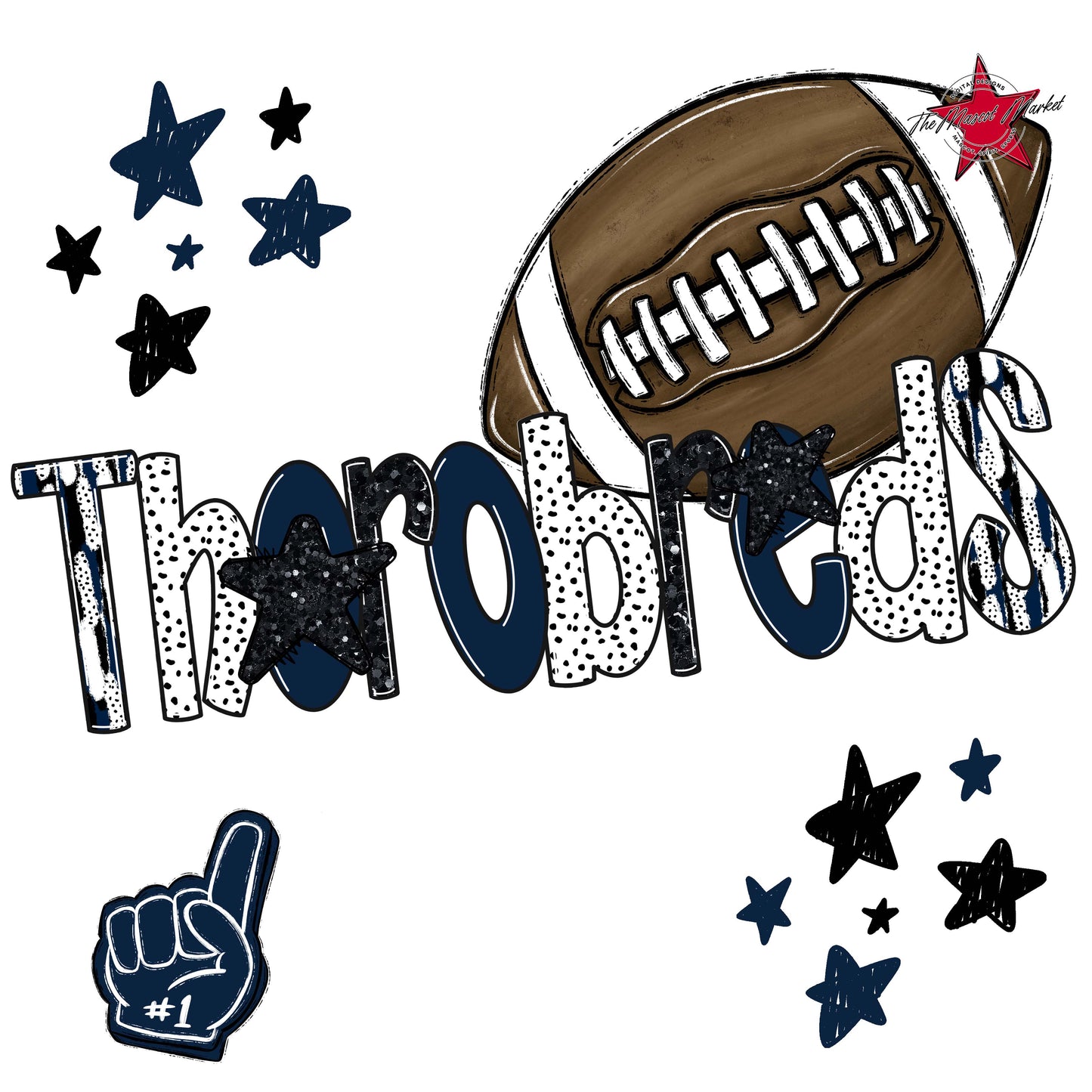 Thorobreds Football Scrape-Navy