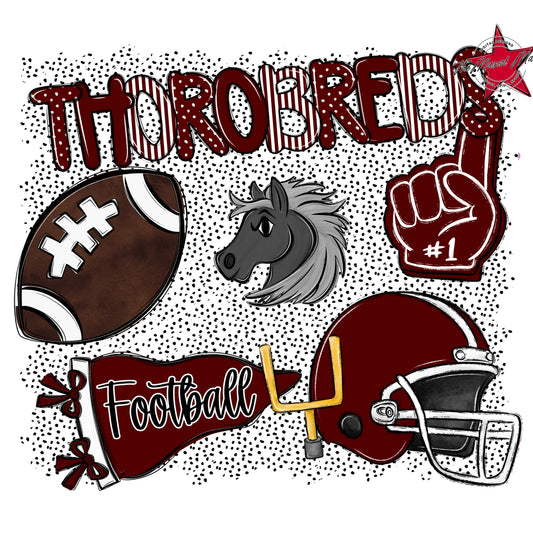 Thorobreds Football Spirit-Maroon