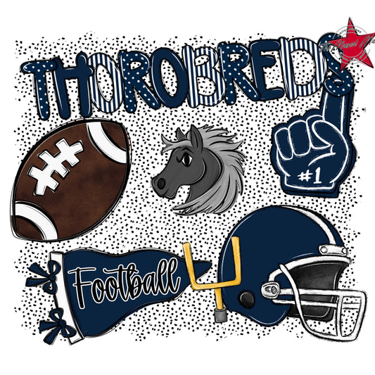 Thorobreds Football Spirit-Navy