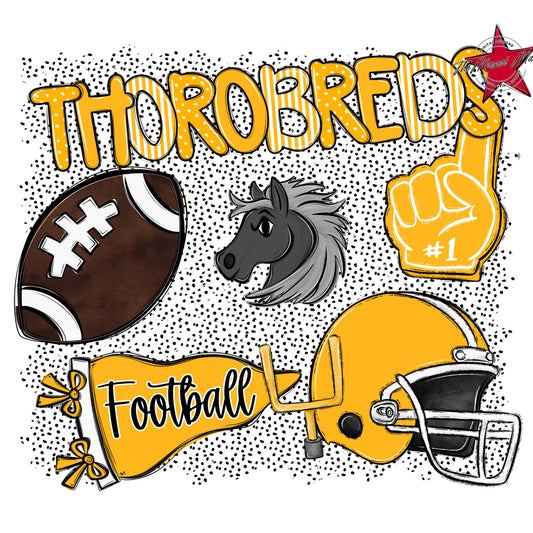 Thorobreds Football Spirit-Yellow