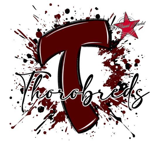 Thorobreds Mascot Splatter-Maroon