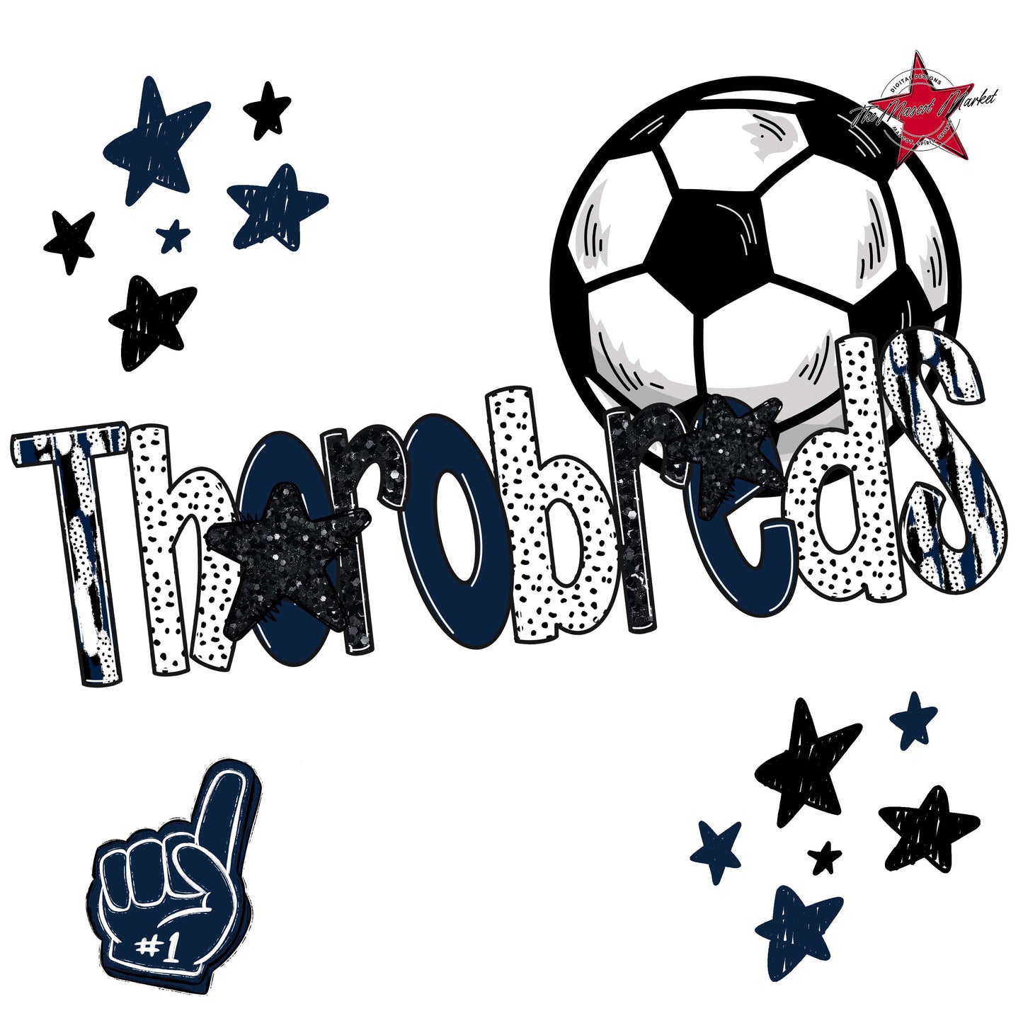 Thorobreds Soccer Scrape-Navy
