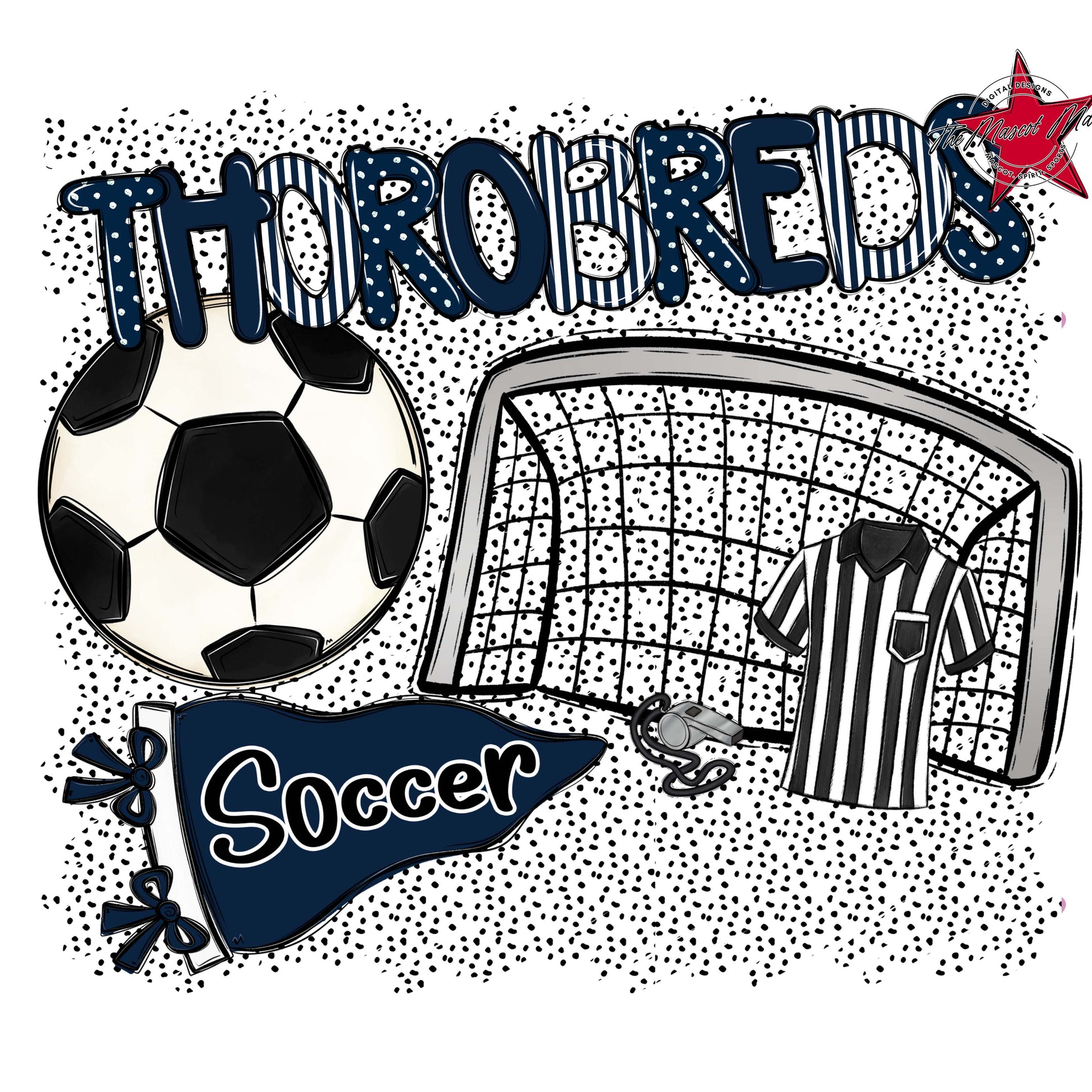 Thorobreds Soccer Spirit-Navy