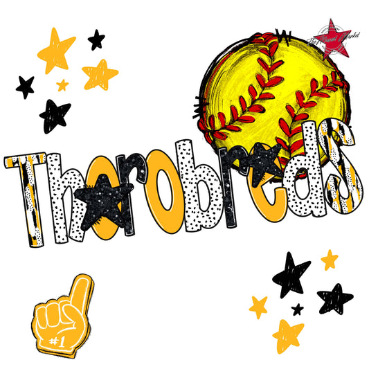 Thorobreds Softball Scrape-Yellow