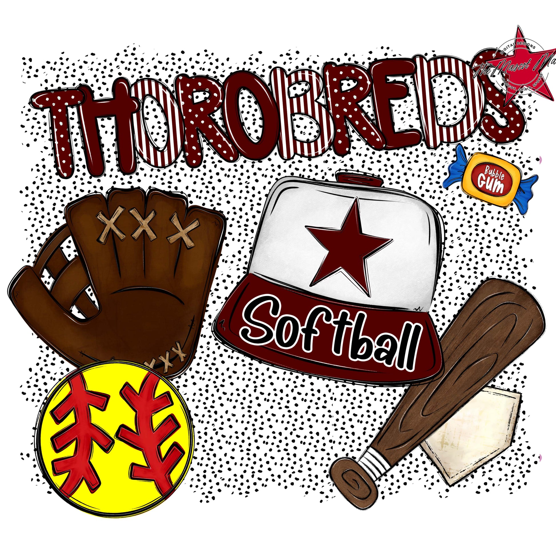 Thorobreds Softball Spirit-Maroon