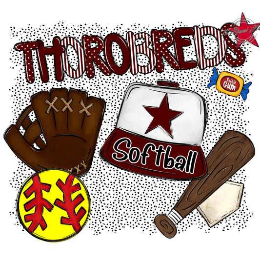 Thorobreds Softball Spirit-Maroon