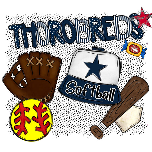 Thorobreds Softball Spirit-Navy