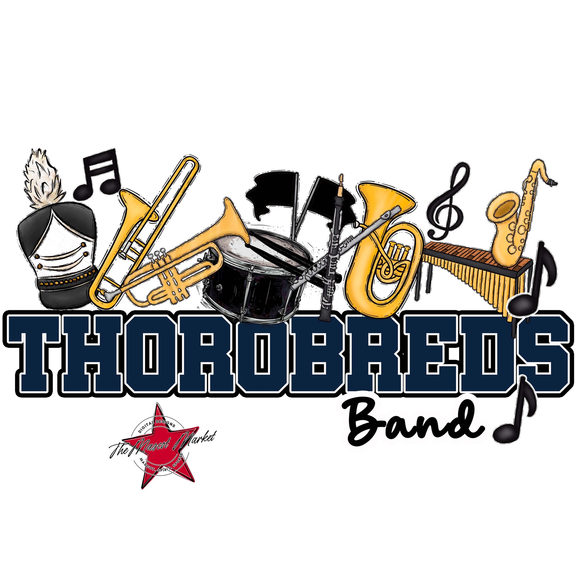 Thorobreds Varsity Band-Navy