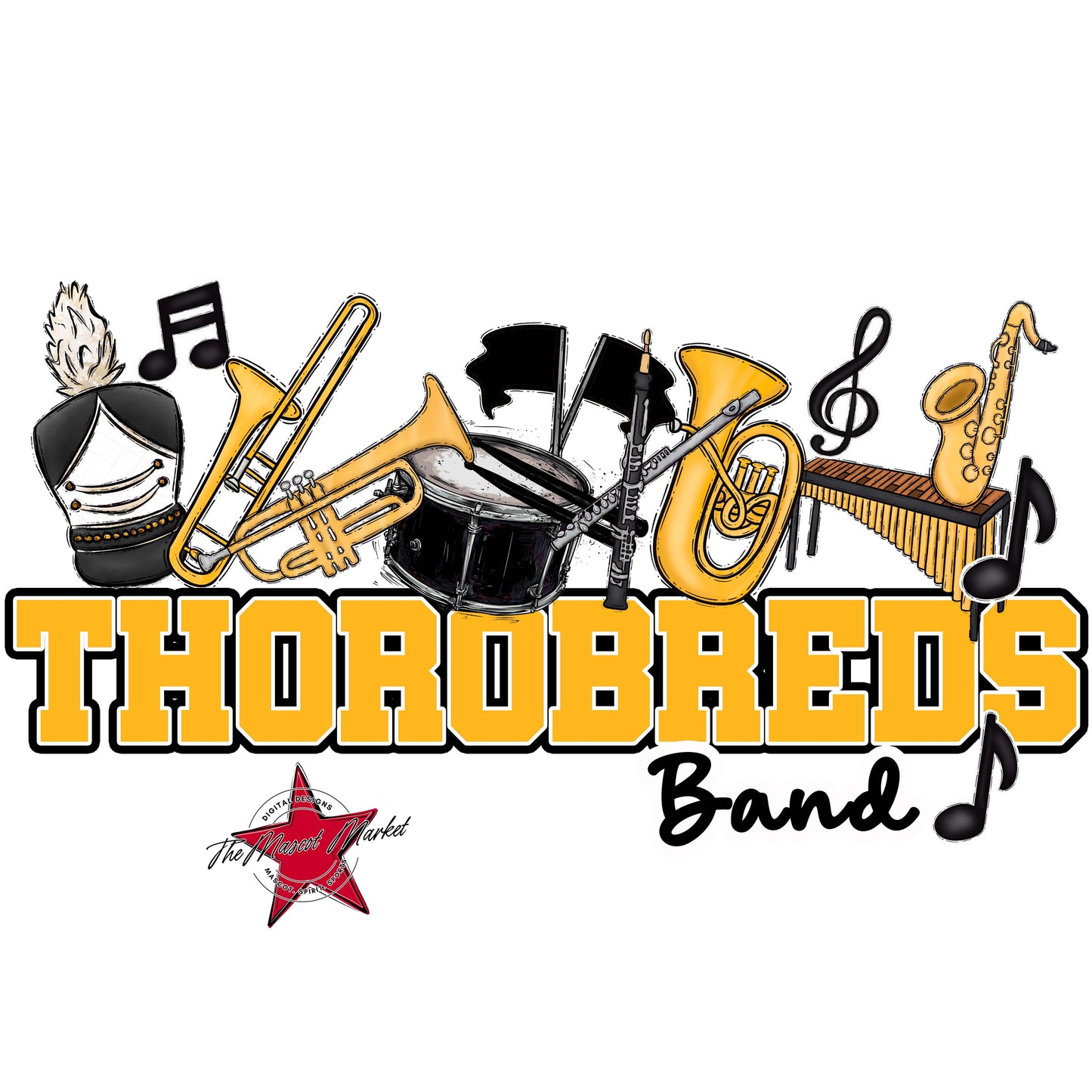 Thorobreds Varsity Band-Yellow