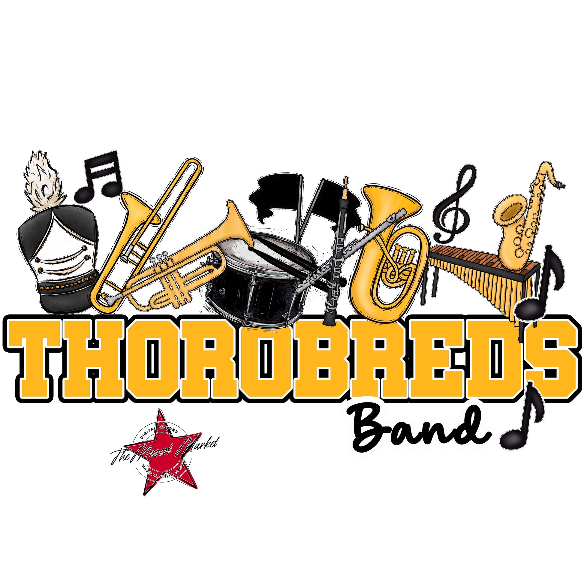 Thorobreds Varsity Band-Yellow