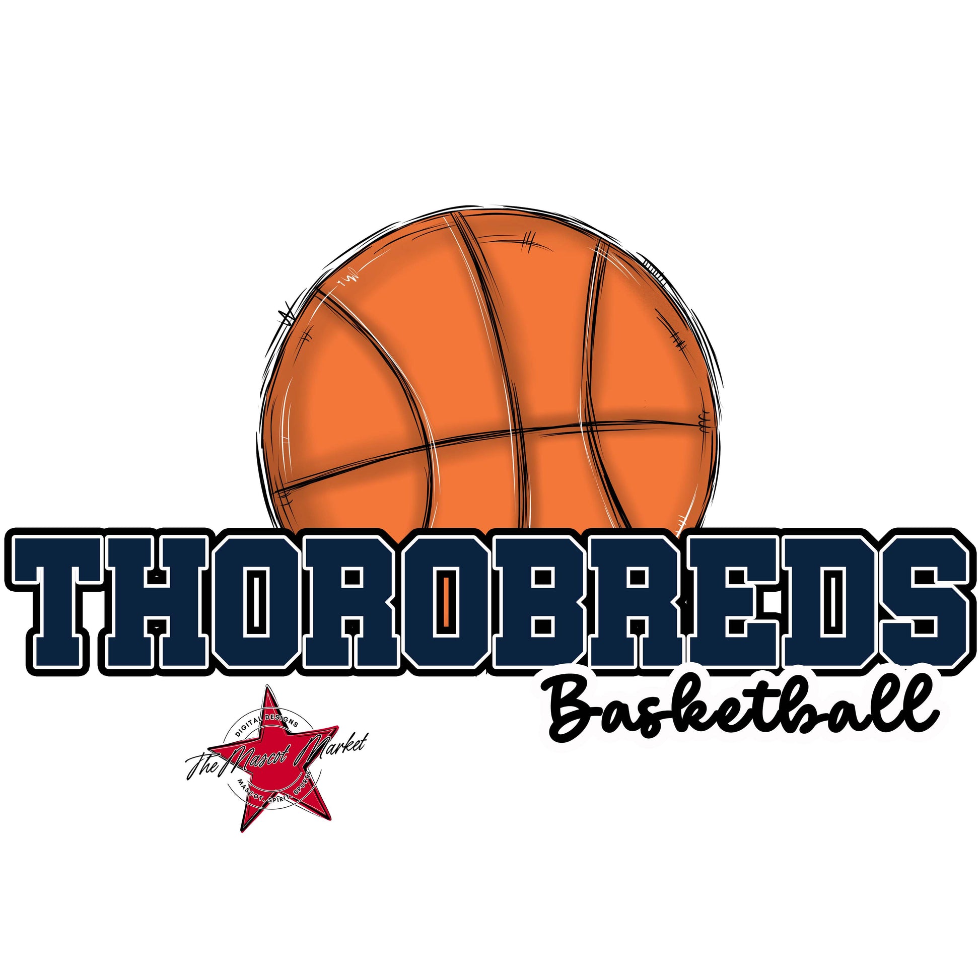 Thorobreds Varsity Basketball-Navy