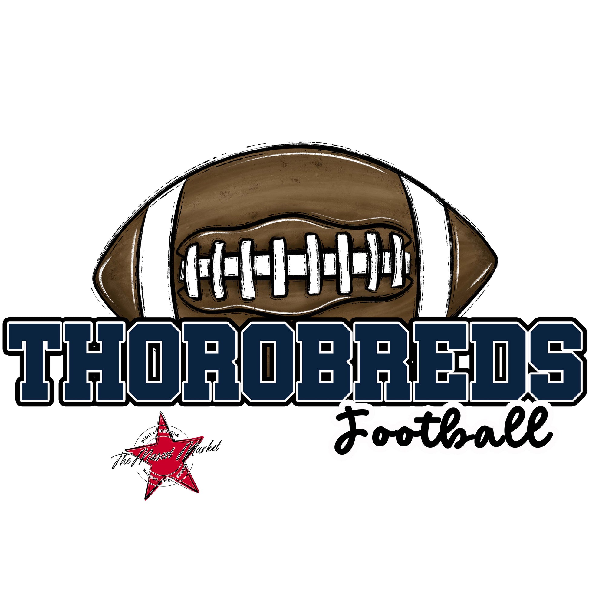 Thorobreds Varsity Football-Navy