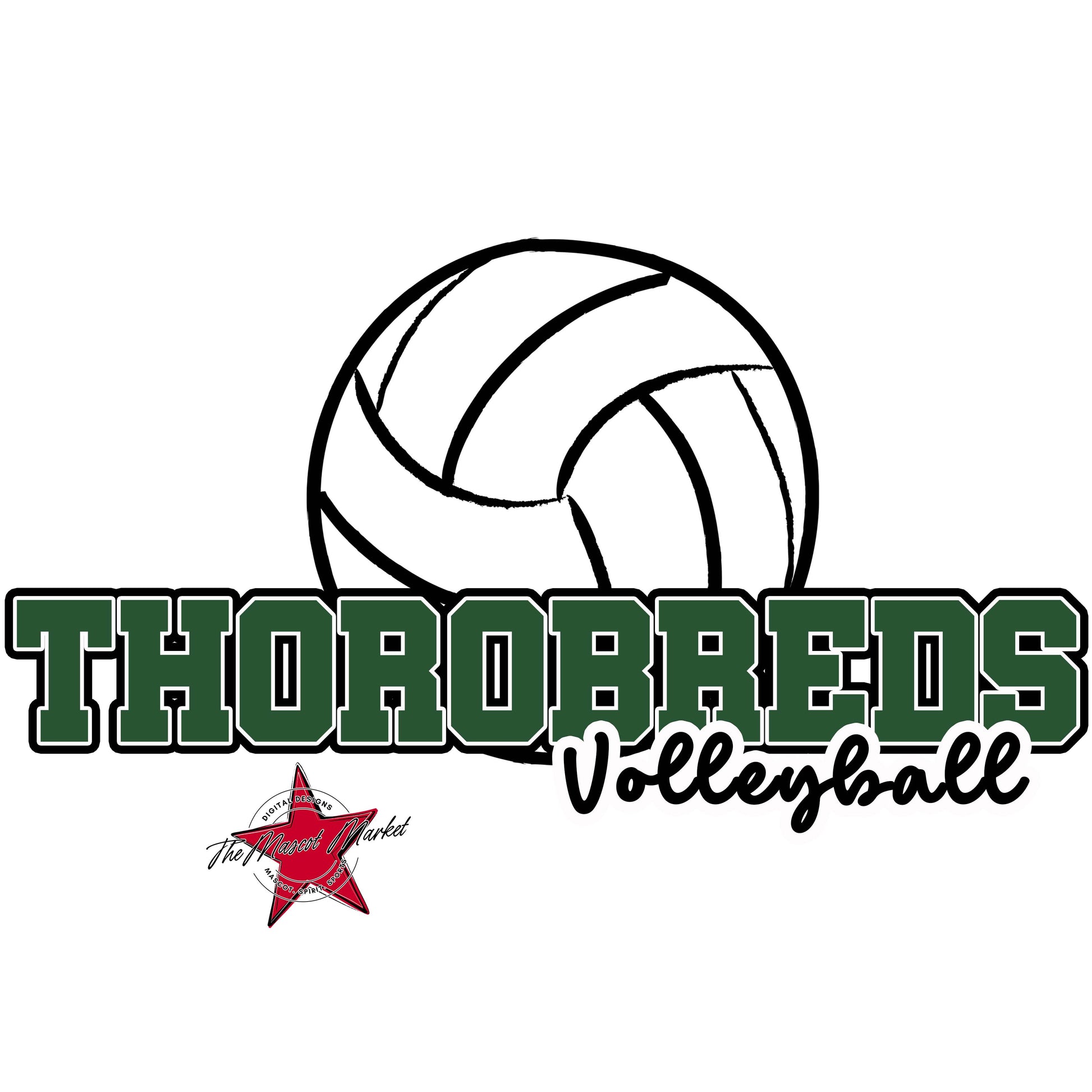 Thorobreds Varsity Volleyball-Green