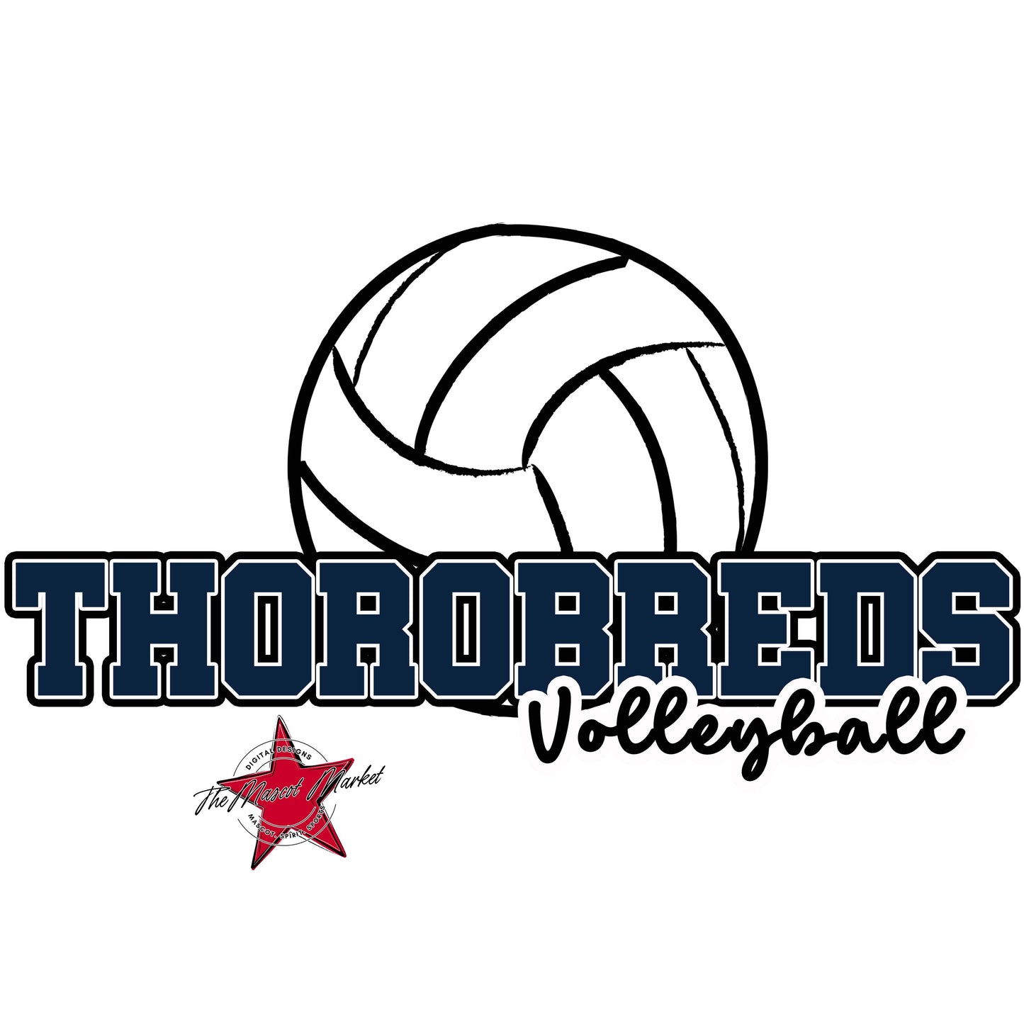 Thorobreds Varsity Volleyball-Navy