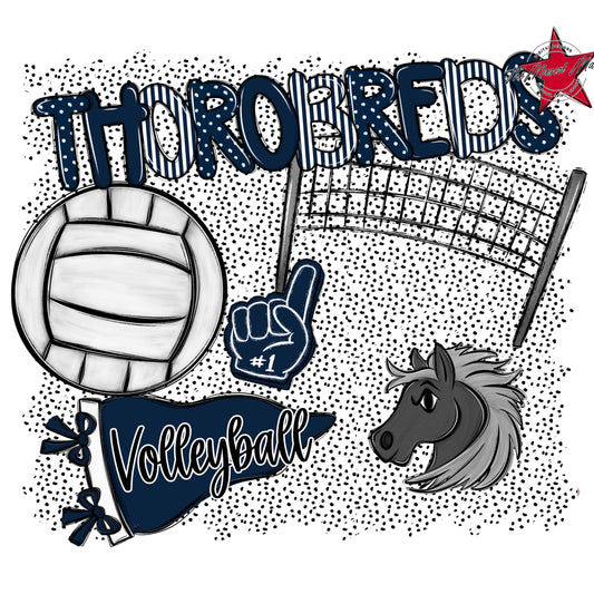 Thorobreds Volleyball Spirit-Navy