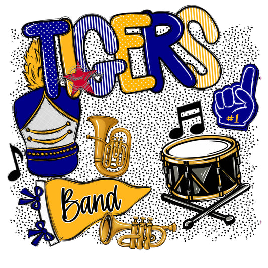 Tigers Band Spirit-Blue & Yellow