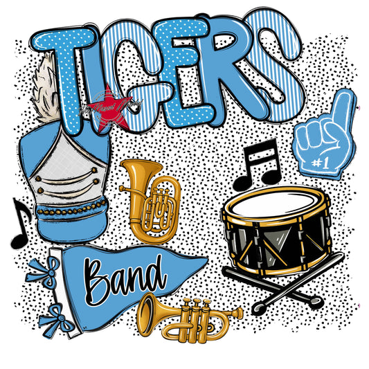 Tigers Band Spirit-Carolina Blue