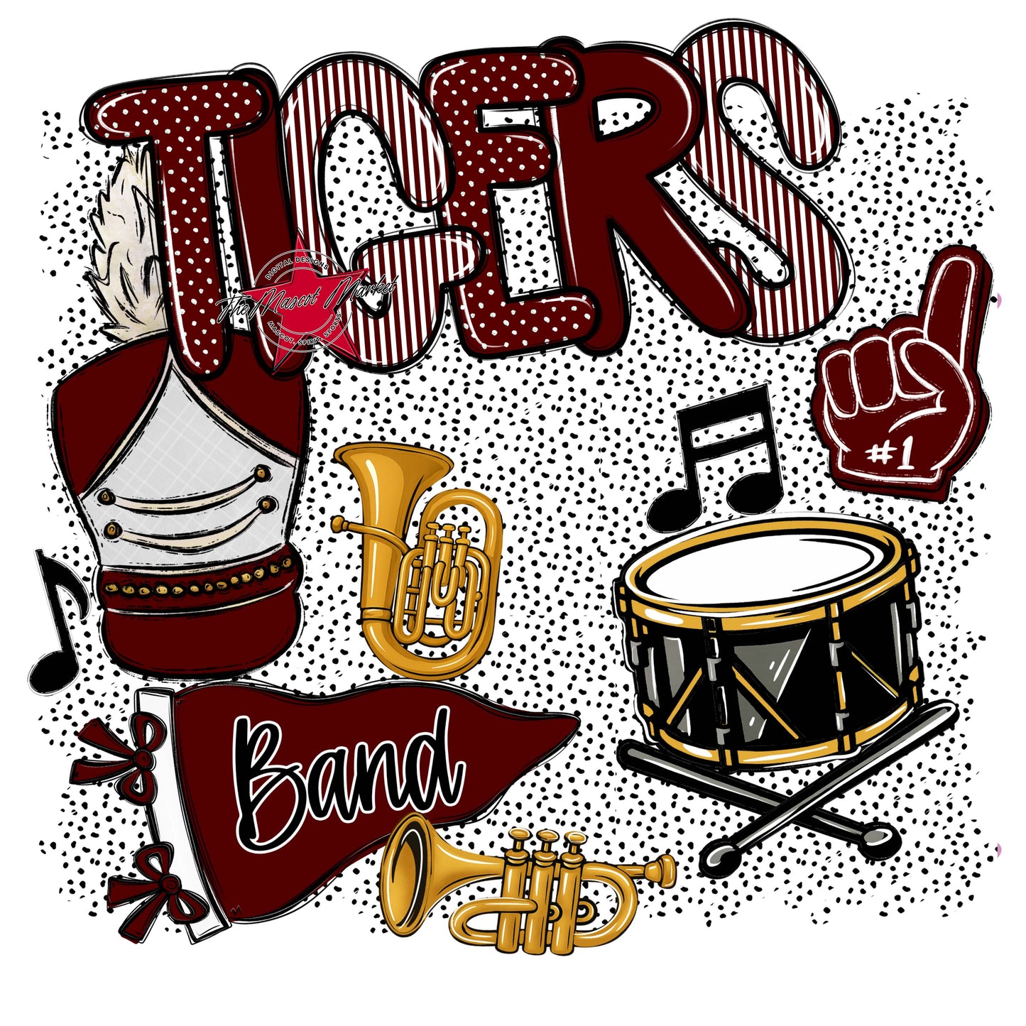 Tigers Band Spirit-Maroon