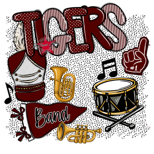 Tigers Band Spirit-Maroon