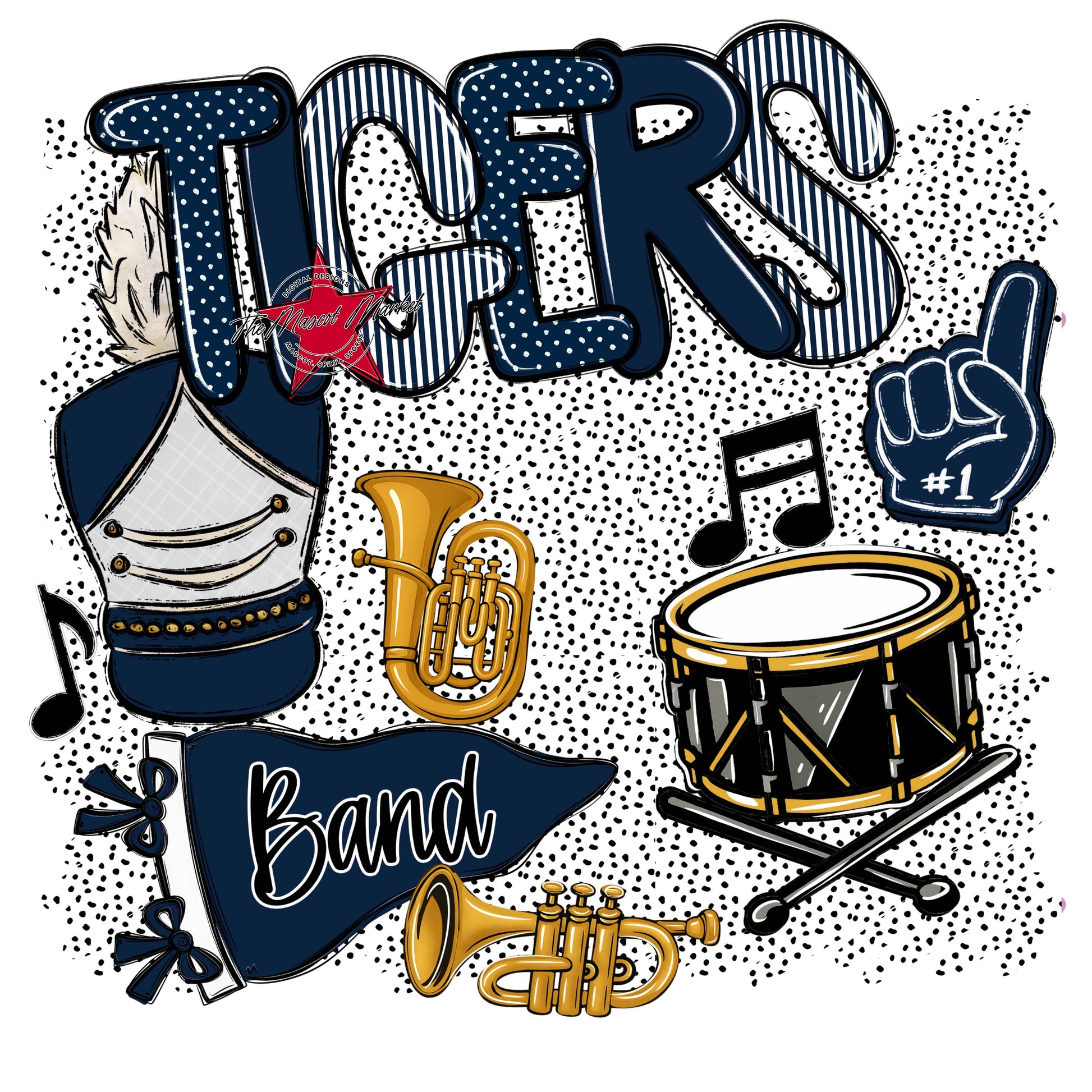 Tigers Band Spirit-Navy