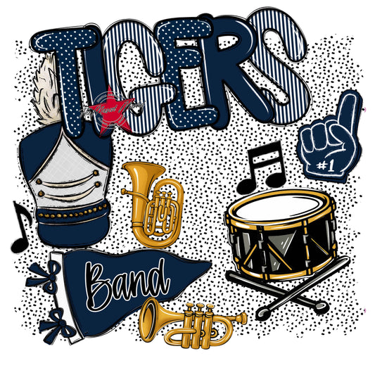 Tigers Band Spirit-Navy