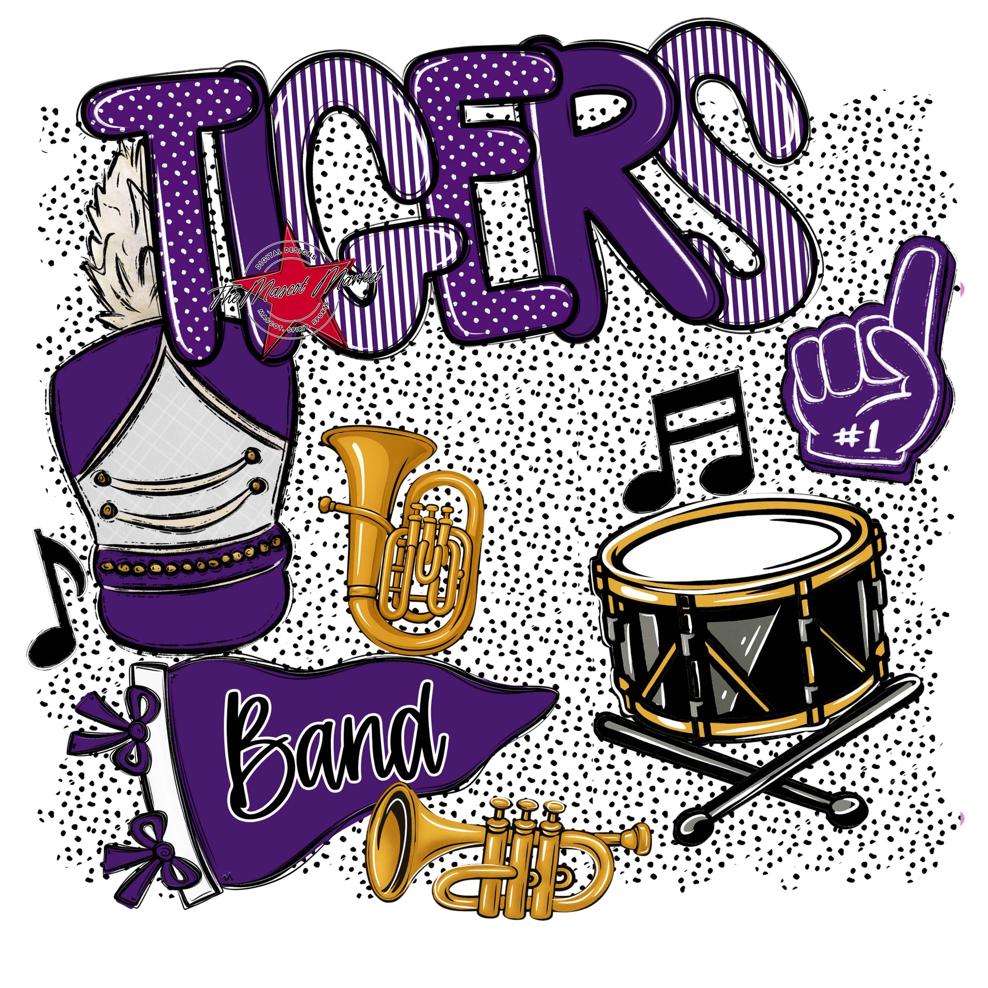 Tigers Band Spirit-Purple