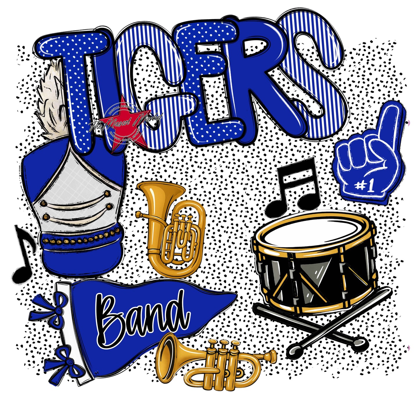 Tigers Band Spirit-Royal Blue