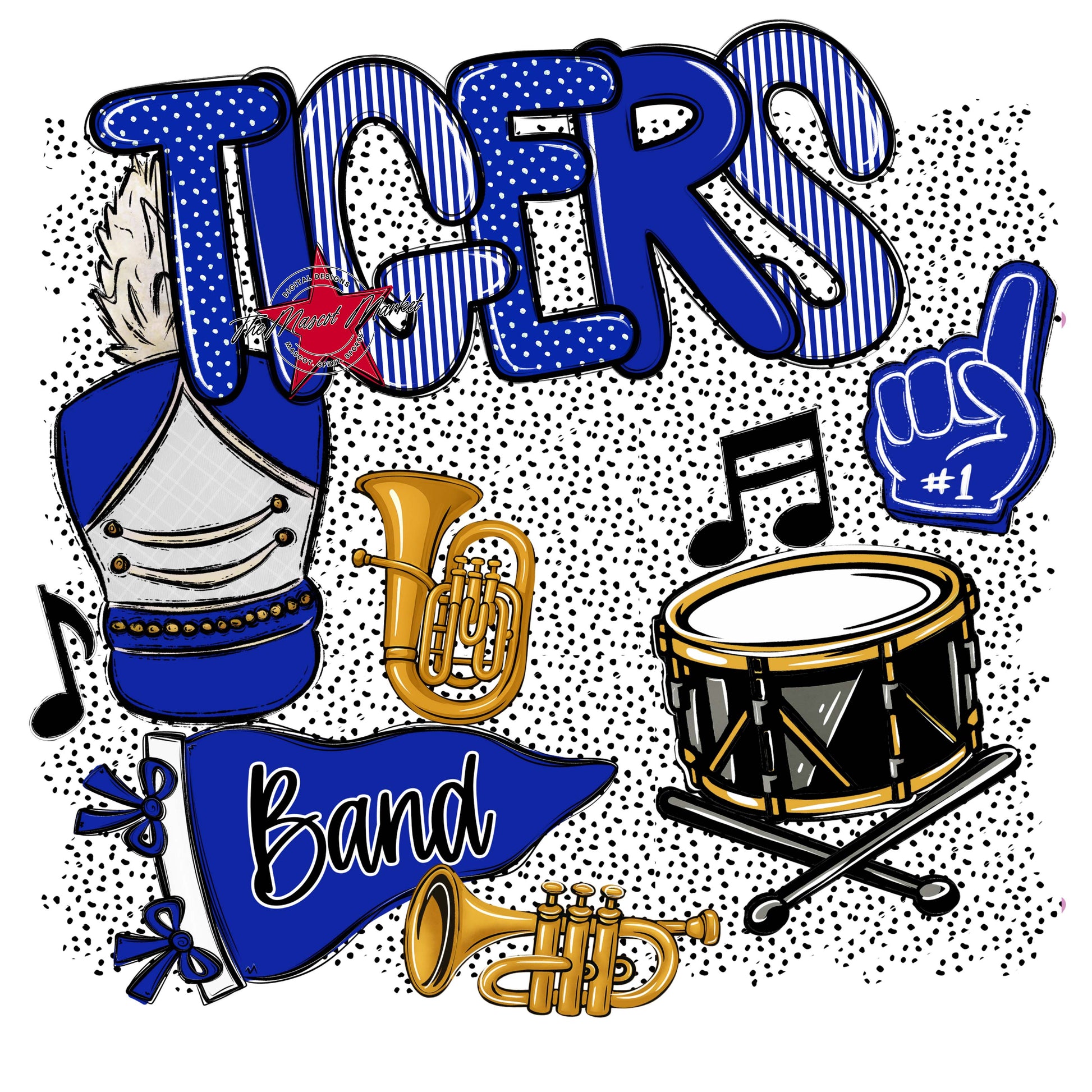 Tigers Band Spirit-Royal Blue
