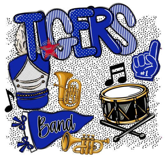 Tigers Band Spirit-Royal Blue