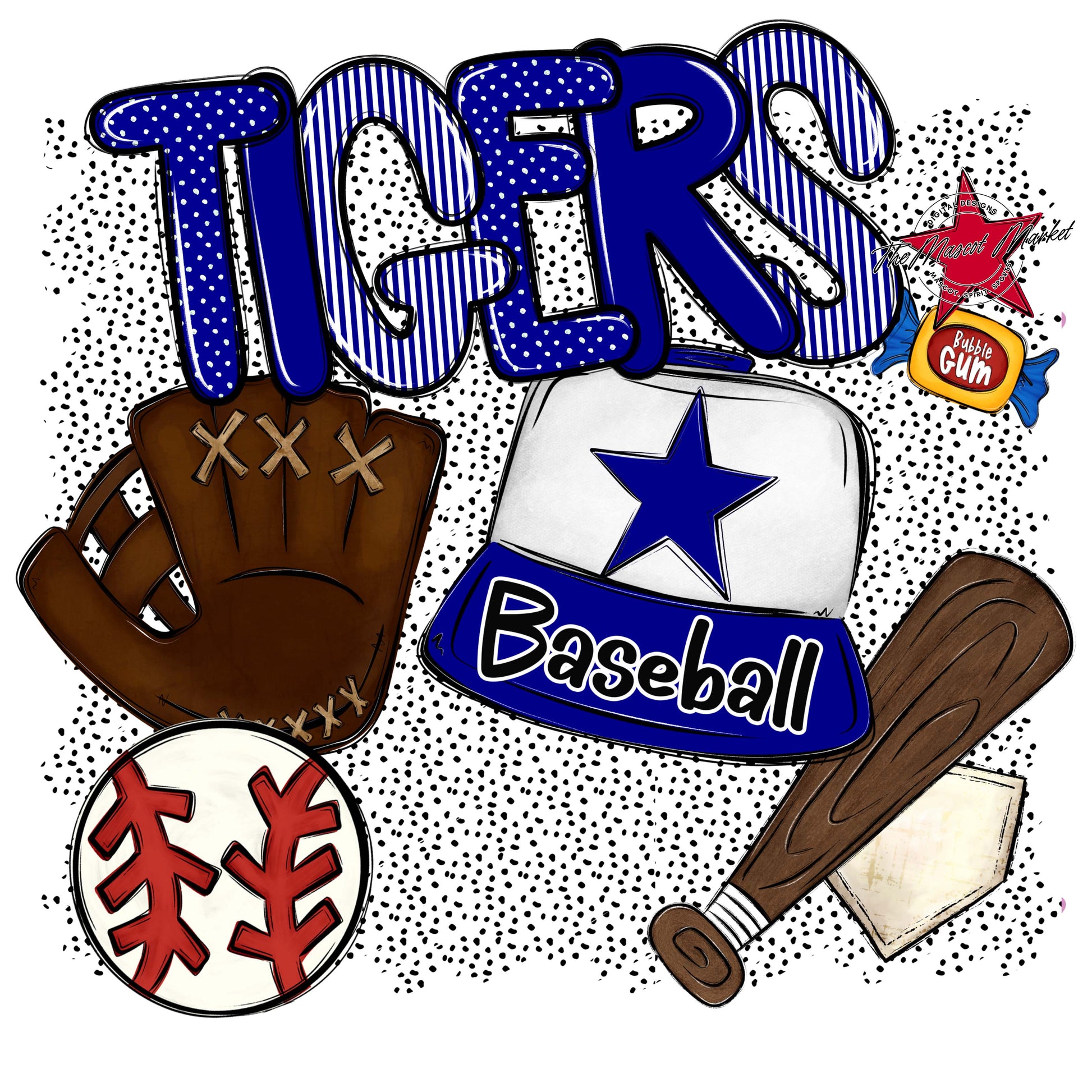 Tigers Baseball Spirit-Blue