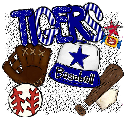 Tigers Baseball Spirit-Blue