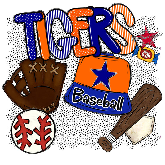 Tigers Baseball Spirit-Blue & Orange