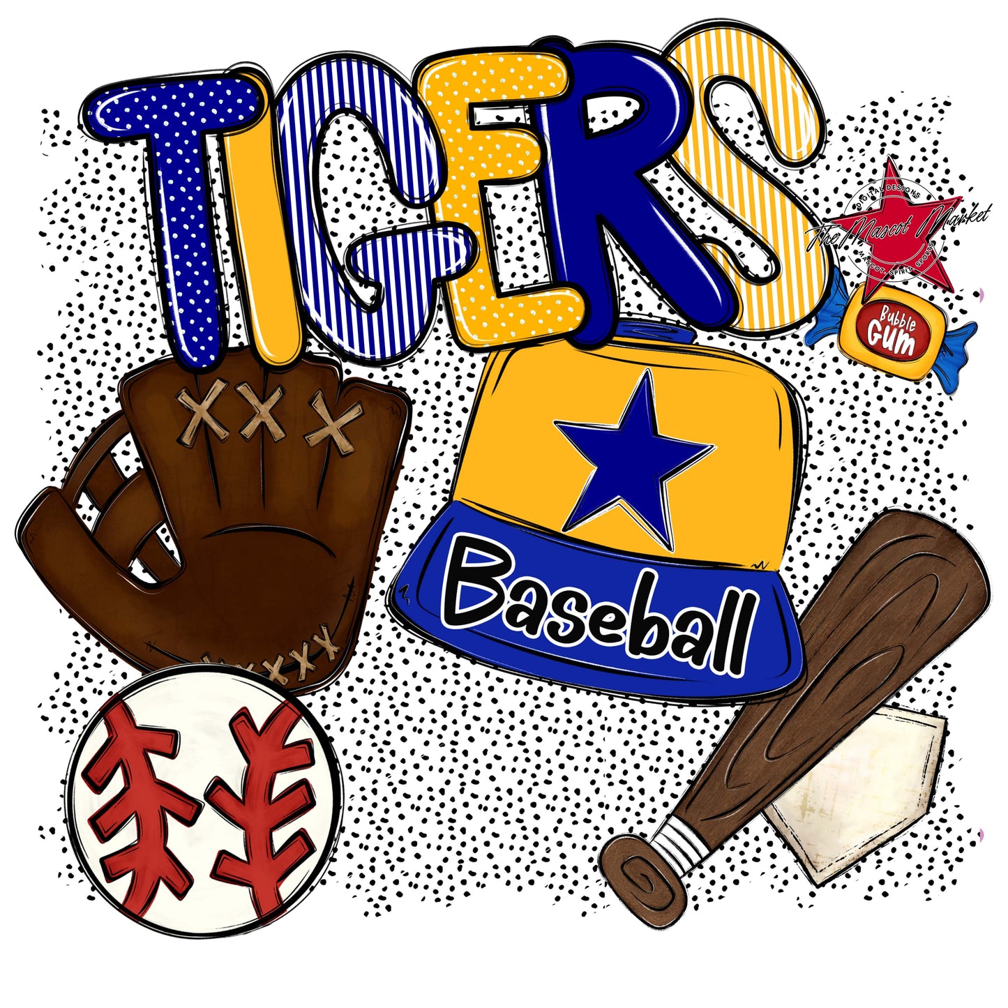 Tigers Baseball Spirit-Blue & Yellow