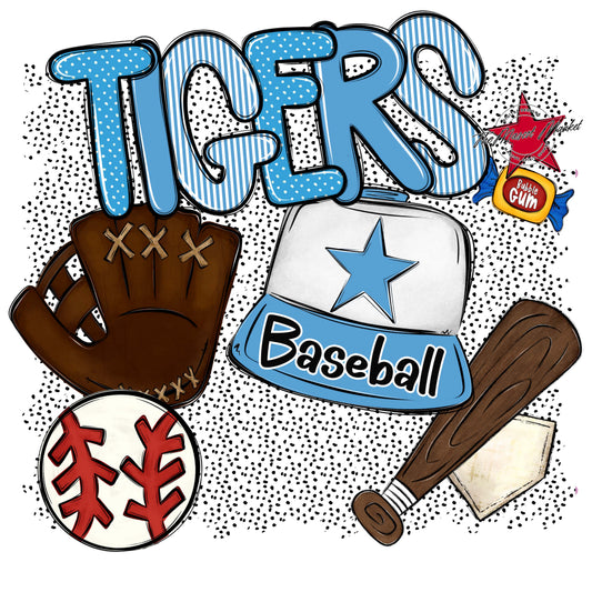 Tigers Baseball Spirit-Carolina Blue