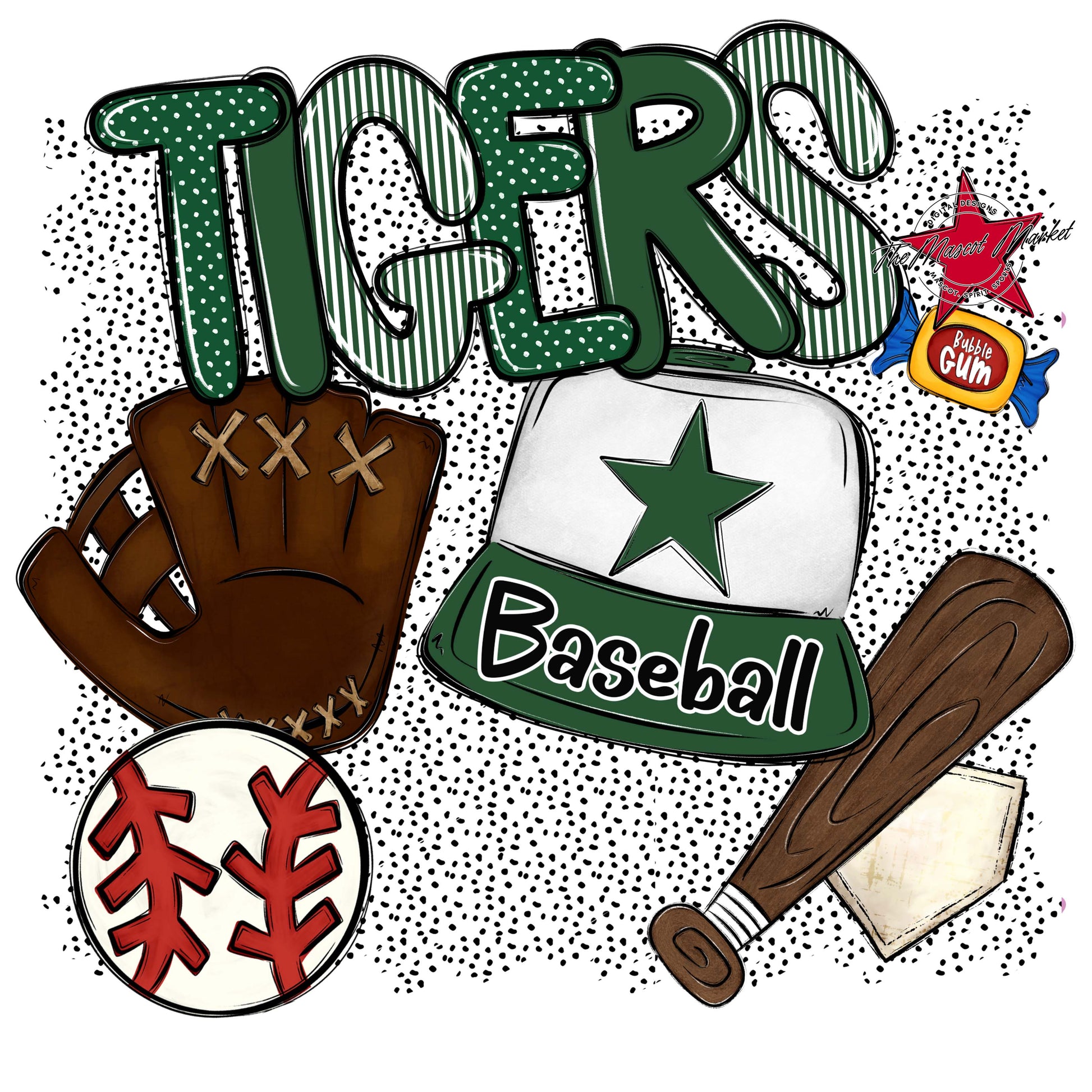 Tigers Baseball Spirit-Green