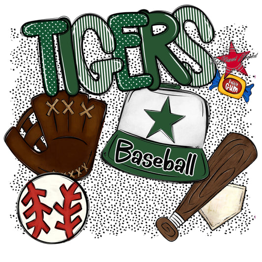 Tigers Baseball Spirit-Green