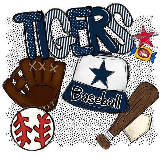 Tigers Baseball Spirit-Navy