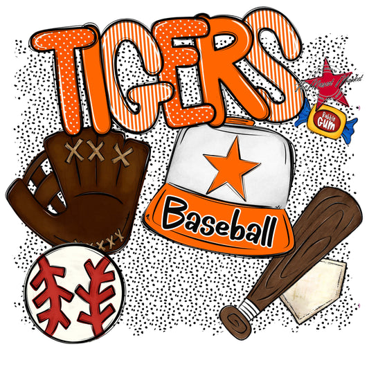 Tigers Baseball Spirit-Orange